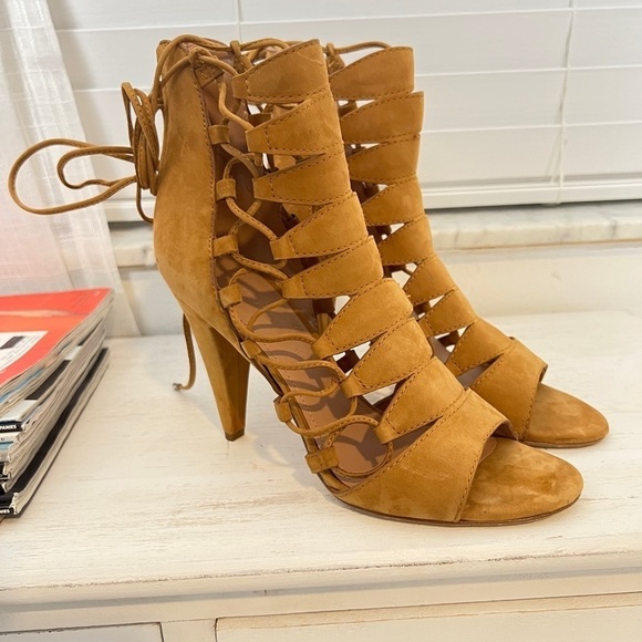 Sigerson Morrison Suede Gladiator Sandals - Picture 1 of 8